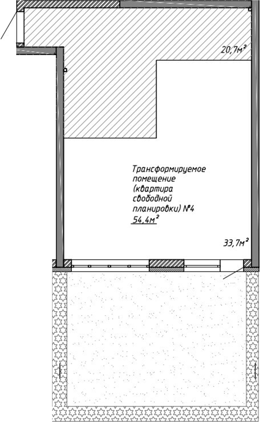 Планировка своб. план. 70.70 м² в ЖК «Уютный квартал. Кемерово»