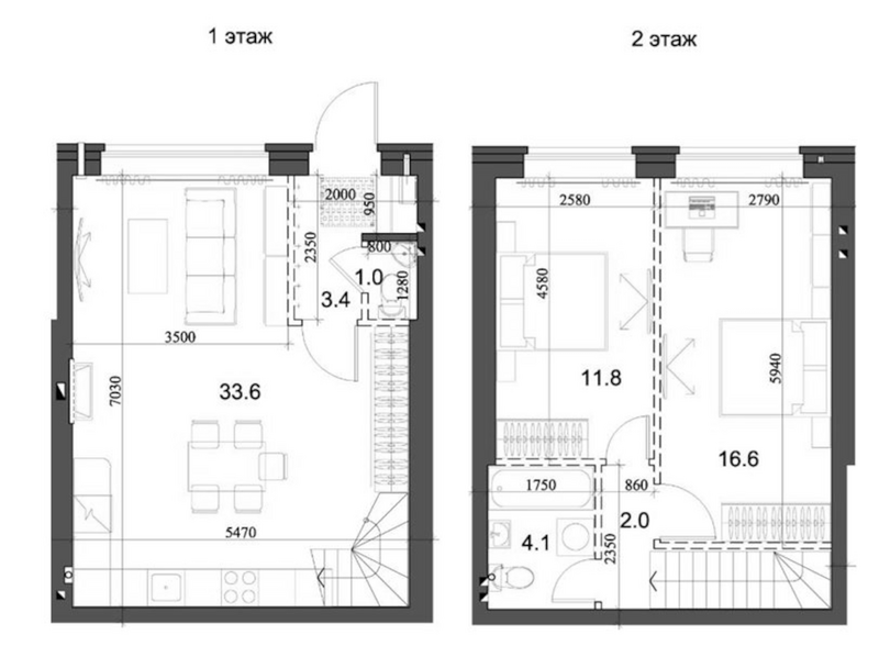 Планировка таунхаус 73.53 м² в ЖК «Коттеджный поселок Березки Элитный»