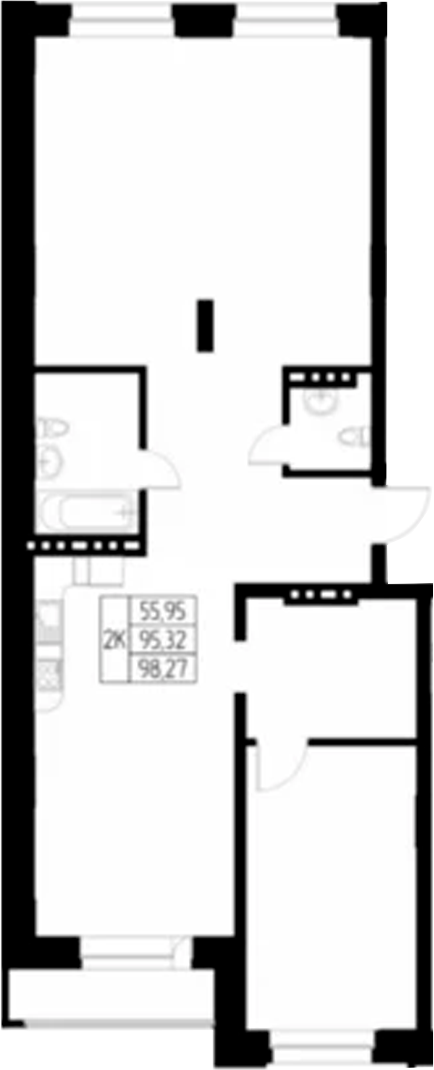 Планировка свободная планировка 92.45 м² в ЖК «Олимп. Горно-Алтайск»