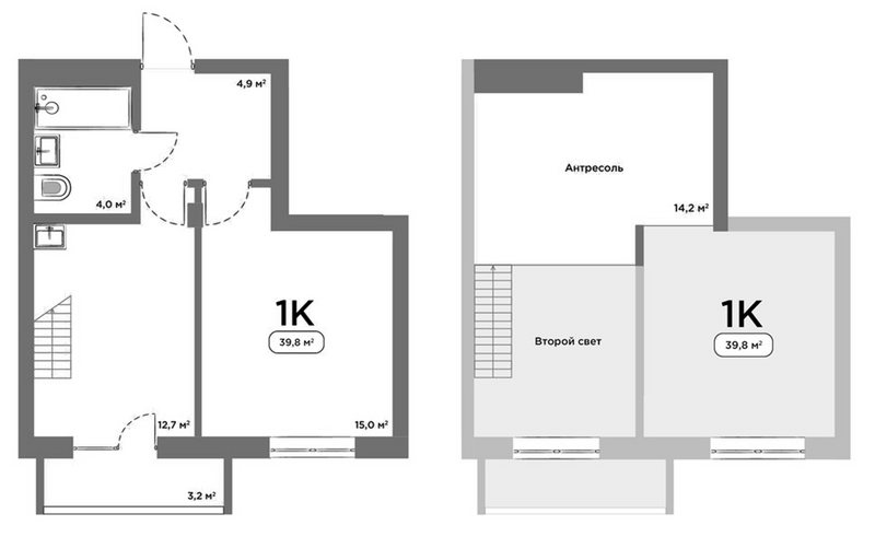 Планировка 1-к.кв 36.60 м² в ЖК «Авеню на Выборной»