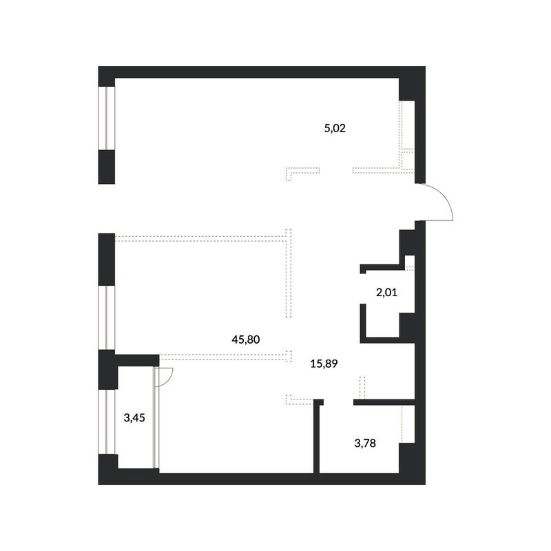 Планировка своб. план. 78.20 м² в ЖК «RICHMOND Residence»