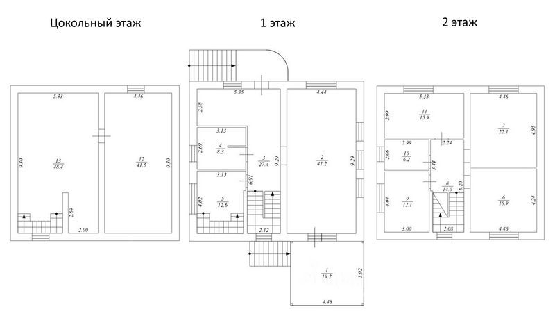 Планировка коттеджи 306.10 м² в ЖК «Коттеджный поселок Гармония. Симпл Хаус»