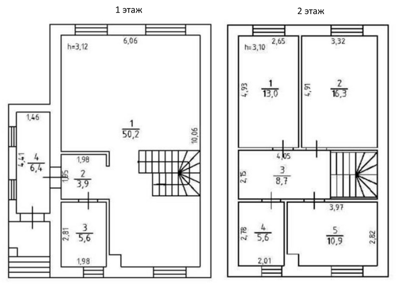 Планировка коттеджи 130.00 м² в ЖК «Коттеджный поселок Благодатный»