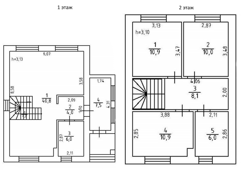 Планировка коттедж 110.00 м² в ЖК «Коттеджный поселок Благодатный»