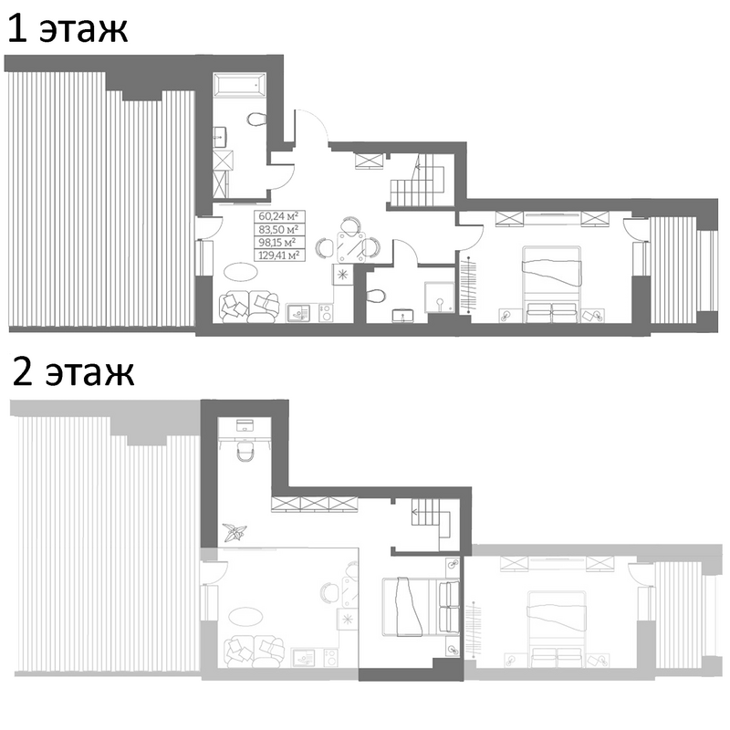 Планировка свободная планировка 83.50 м² в ЖК «Собрание»