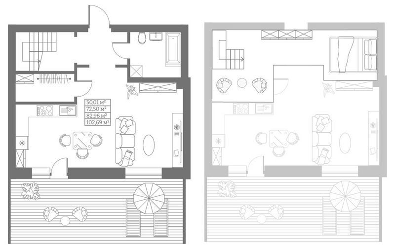 Планировка своб. план. 74.50 м² в ЖК «Собрание»