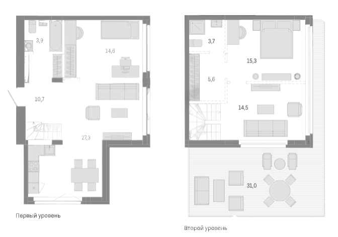 Планировка 4е-к.кв 95.60 м² в ЖК «Европейский берег»