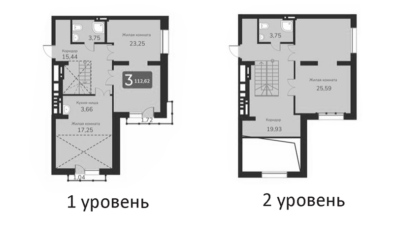 Планировка своб. план. 112.62 м² в ЖК «Марсель-2»